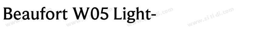 Beaufort W05 Light字体转换